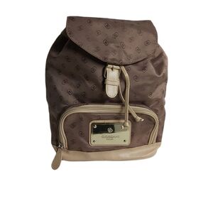 Oriflame Sweden Brown and Beige Polyester Bucket Bag